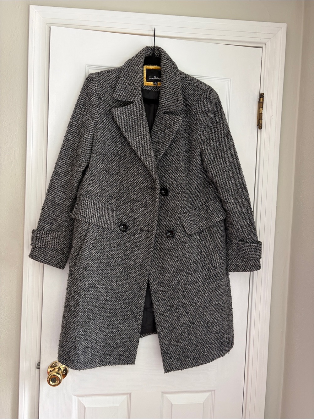 Sam Edelman Gray Herringbone Pea Coat